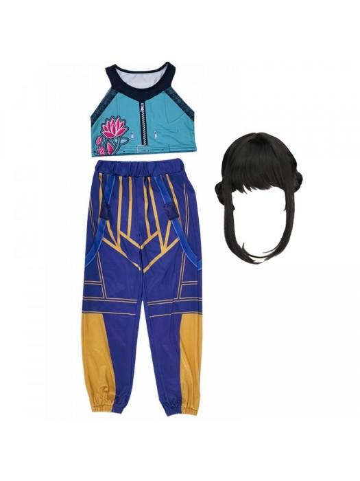 Simil Korean Pop Coreano Performance Hunter Vestito Parrucca Wig Dress DEMON03